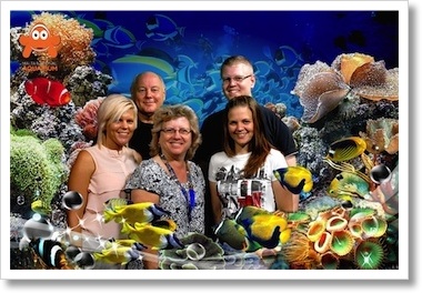 Family Photo at an Aquarium