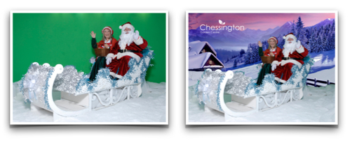Our Green Screen solution being used at a Christmas Solution