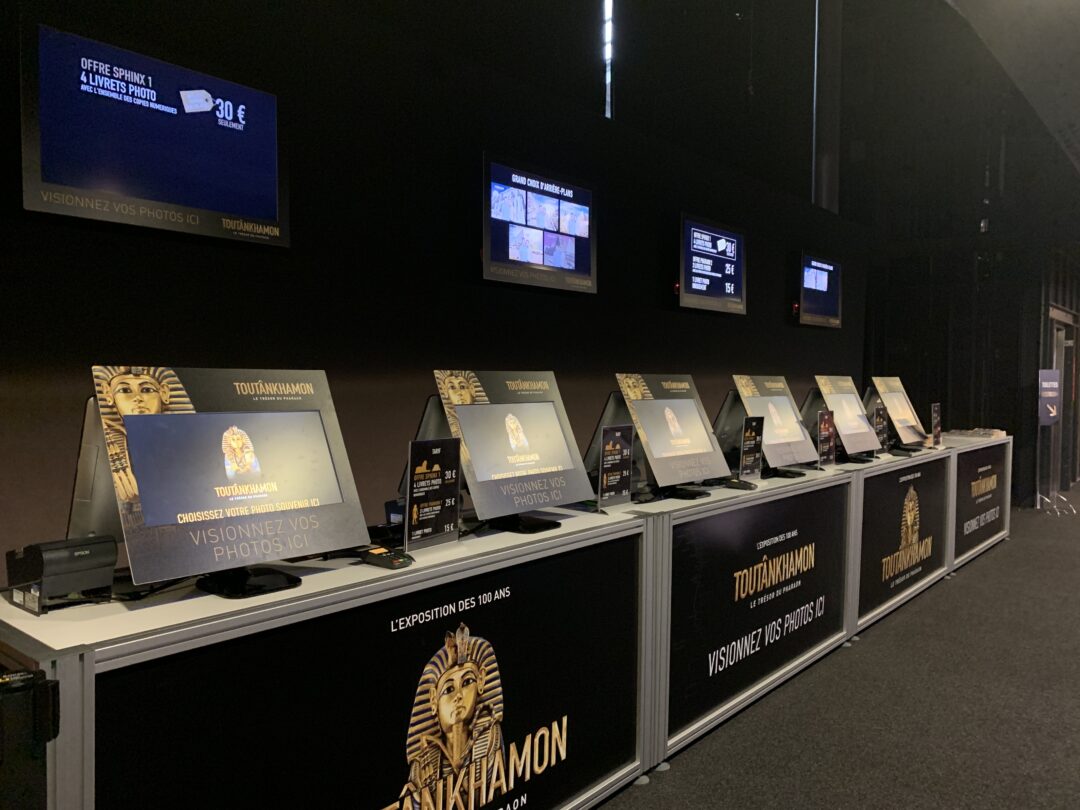 Six Photo stations for Tutankhamun exhibition.