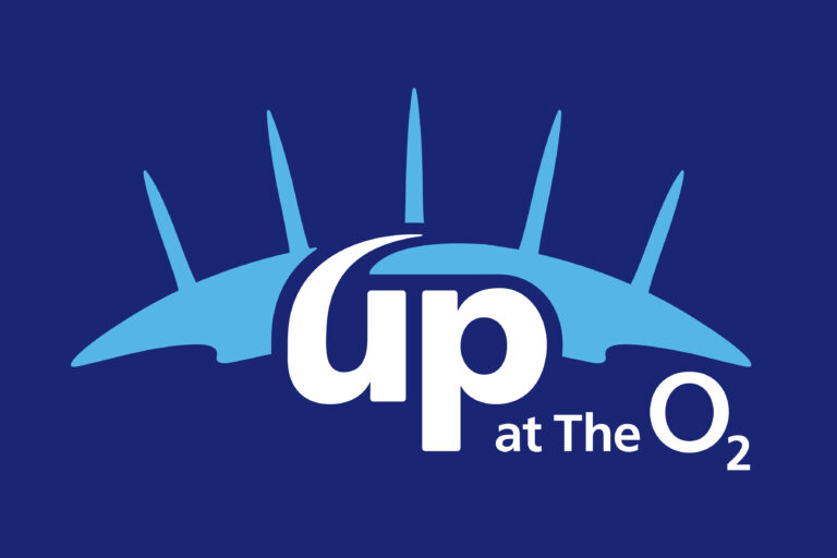 Up at the O2 logo